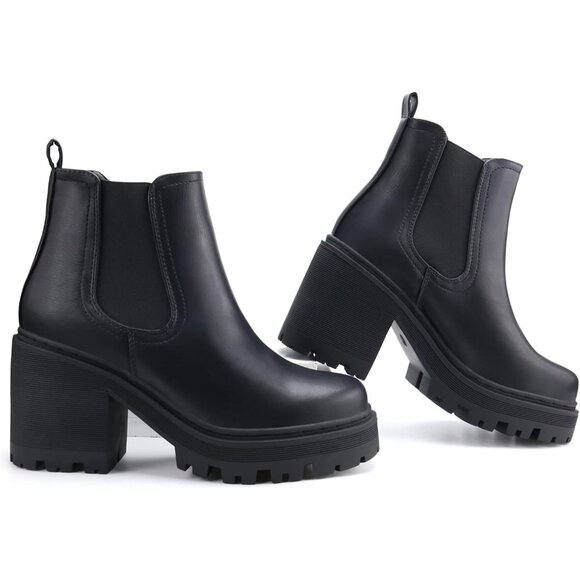 Stylish Women's Platform Ankle Boots - Perfect for Work & Casual Outings - Picture 5 of 6